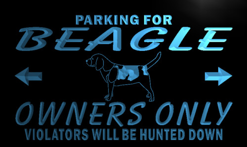 Beagle Owners Parking Only Neon Light Sign